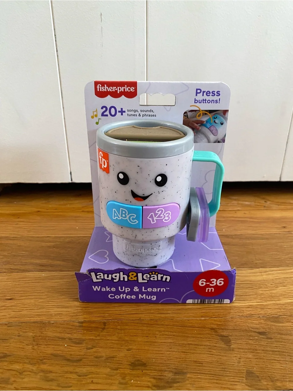 Fisher-Price Laugh & Learn Wake Up & Learn Coffee Mug | New in Box | Ages 6–36M